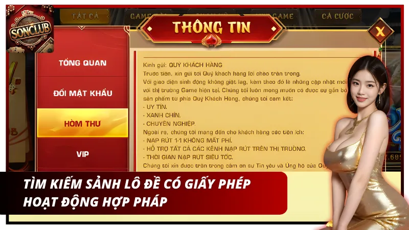 Tìm kiếm sảnh lô đề có giấy phép hoạt động hợp pháp