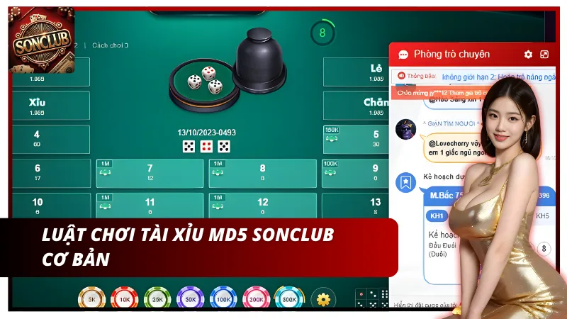 Luật chơi tài xỉu MD5 Sonclub cơ bản