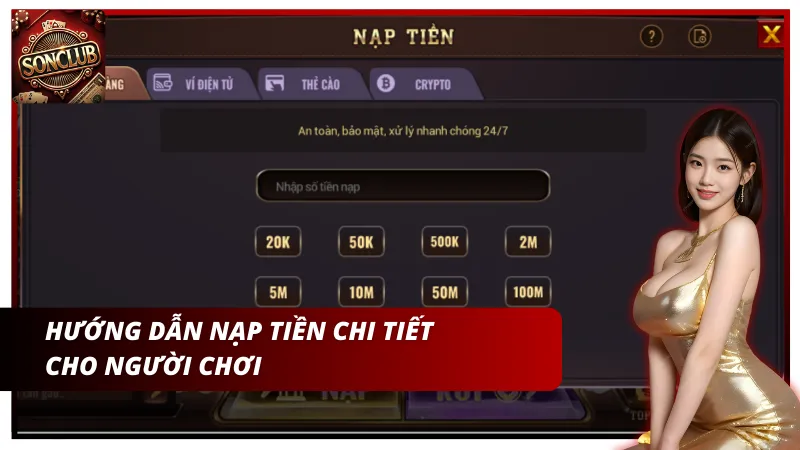 Hướng dẫn cách tiếp quỹ SonClub nhanh chóng 